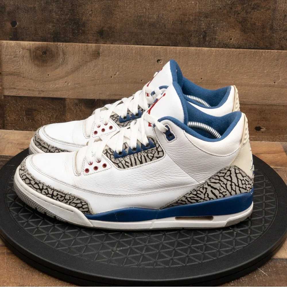 Nike Air Jordan 3 Retro OG True Blue Mens Shoes Size 10.5 136064-104  2011 - Picture 5 of 9